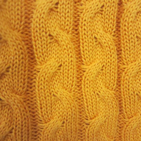 Unbranded Womens L Orange Peruvian Pima Cotton LS Cable Knit Mock Neck Sweater - Picture 3 of 10